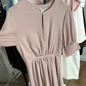 H&M Soft Pink Midi Dress